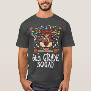 Camiseta Escuadrón de maestros de sexto grado Navidades de