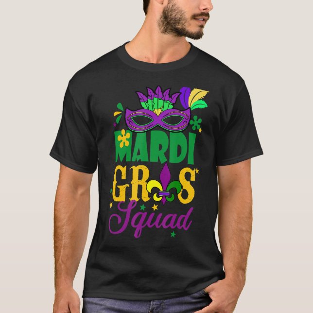 Camiseta Escuadrón de Mardi Gras Carnaval de Nueva Orleans  (Anverso)