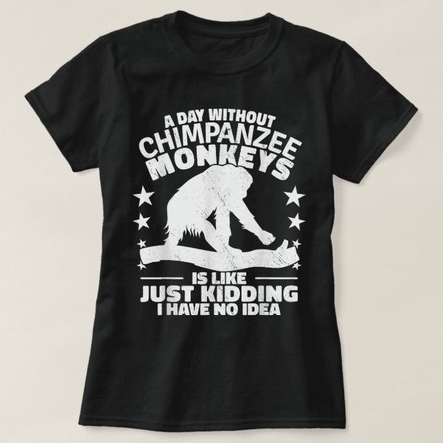 Camiseta Escuadrón de monos chimpancés Primates chimpancé v (Diseño del anverso)