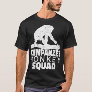 Camiseta Escuadrón de monos chimpancés Primates chimpancé v