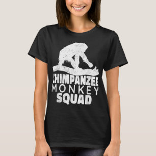 Camiseta Escuadrón de monos chimpancés Primates chimpancé v