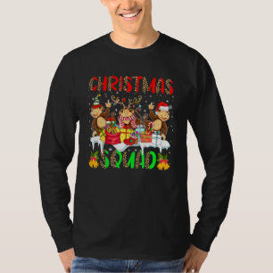 Camiseta Escuadrón de Navidad Leopardo Tres Santa Reno Elfo