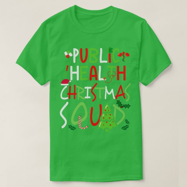 Camiseta Escuadrón de Navidades de Salud Pública (Diseño del anverso)