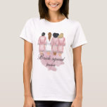 Camiseta escuadrón de novias boda bata monograma rosa<br><div class="desc">Nuestra colección de "túnicas para damas de honor" incluye hermosas siluetas de mujeres acuarelas en túnicas bodas para novias y damas de honor en diferentes colores de túnica con una colección de varios estilos de cabello. Si no ves un peinado que quieres, puedes ponerte en contacto con nosotros y haremos...</div>