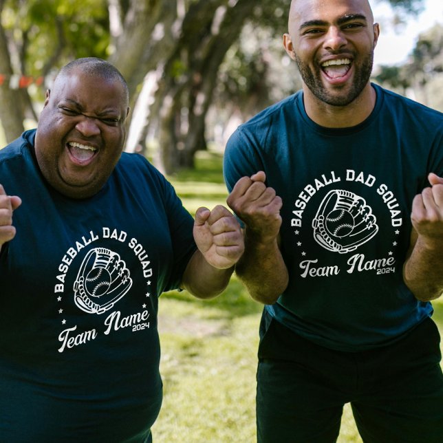 Camiseta Escuadrón de papá de beisbol personalizado con núm (Custom Baseball Dad Squad with Team Name Number T-Shirt)