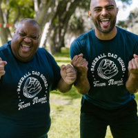 Escuadrón de papá de beisbol personalizado con núm