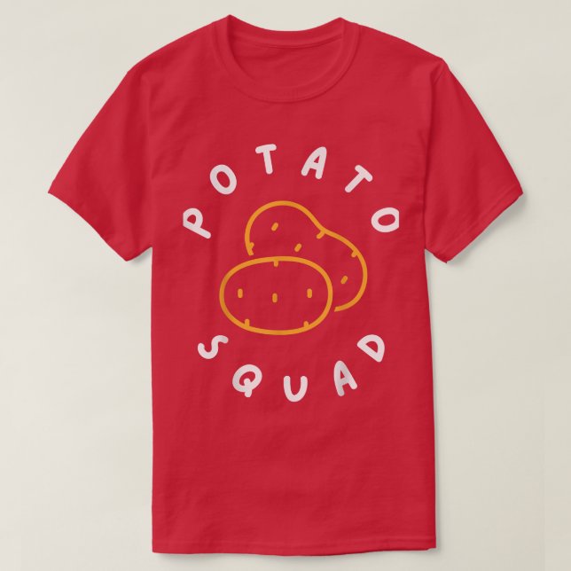 Camiseta Escuadrón de papas para el equipo vegetariano de l (Diseño del anverso)