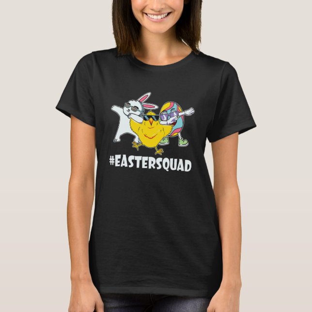 Camiseta Escuadrón de Pascua Dabbing Bunny Chick Egg Hung M (Anverso)