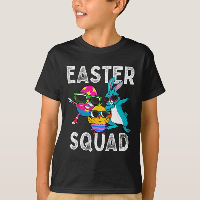 Camiseta Escuadrón de Pascua Dabbing Bunny Chick Egg Hung M (Anverso)
