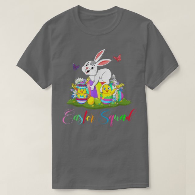 Camiseta Escuadrón de Pascua Feliz Día de Pascua Cuta Pollo (Diseño del anverso)