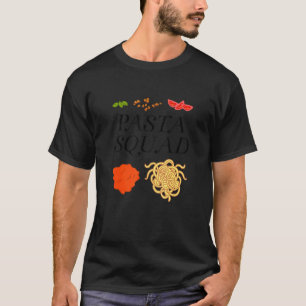 Camiseta Escuadrón de pasta cantando el espagueti de comida