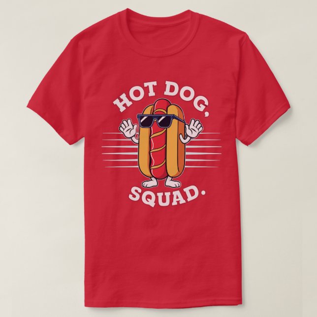 Camiseta Escuadrón de perros calientes (Diseño del anverso)