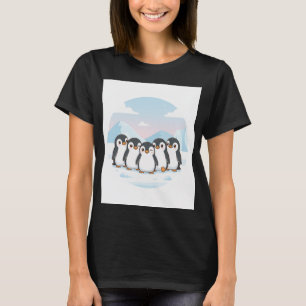 Camiseta Escuadrón de pingüino cutáneo femenino