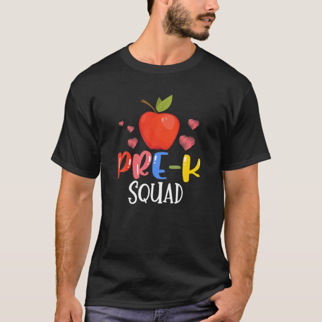 Camiseta Escuadrón De Preescolar De Vuelta A La Escuela Gra (Anverso)