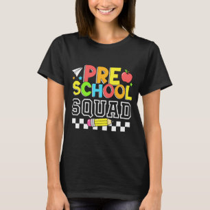 Camiseta escuadrón de preescolar feliz primer día de escuel