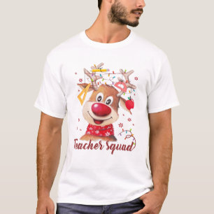 Camiseta Escuadrón de profesores cutúan a reno rudolfo con
