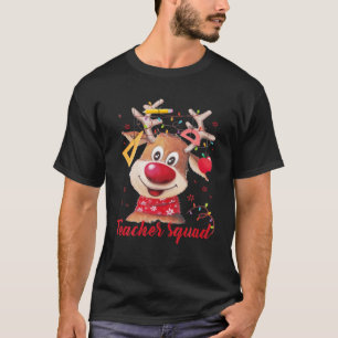 Camiseta Escuadrón de profesores cutúan a reno rudolfo con