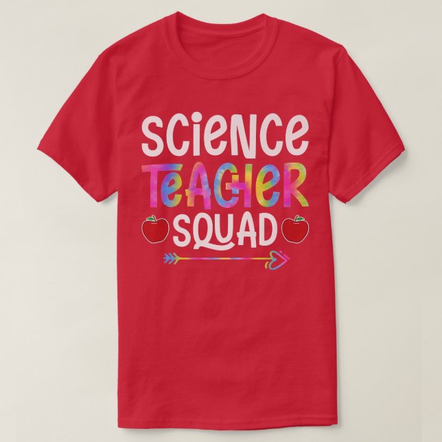 Camiseta Escuadrón de profesores de ciencia primer día de e (Diseño del anverso)