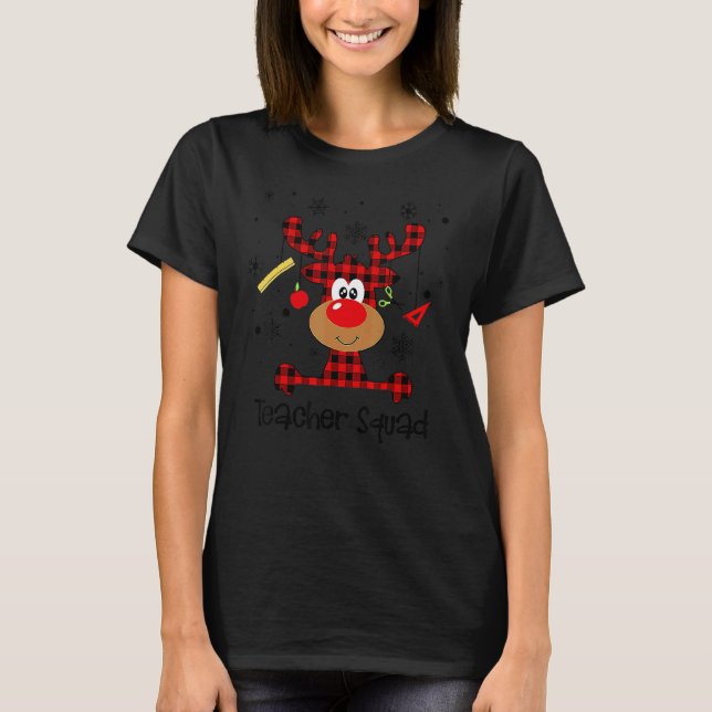 Camiseta Escuadrón de profesores de Navidad Reno Profesor d (Anverso)