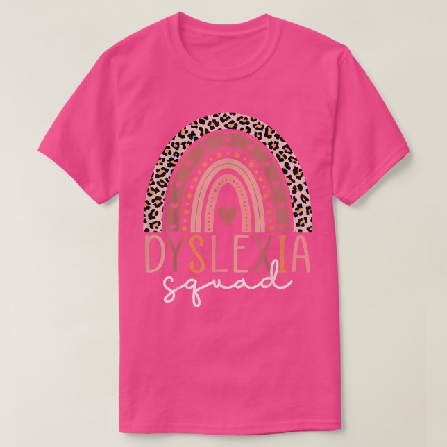 Camiseta Escuadrón de profesores dislexia, profesor de lect (Diseño del anverso)