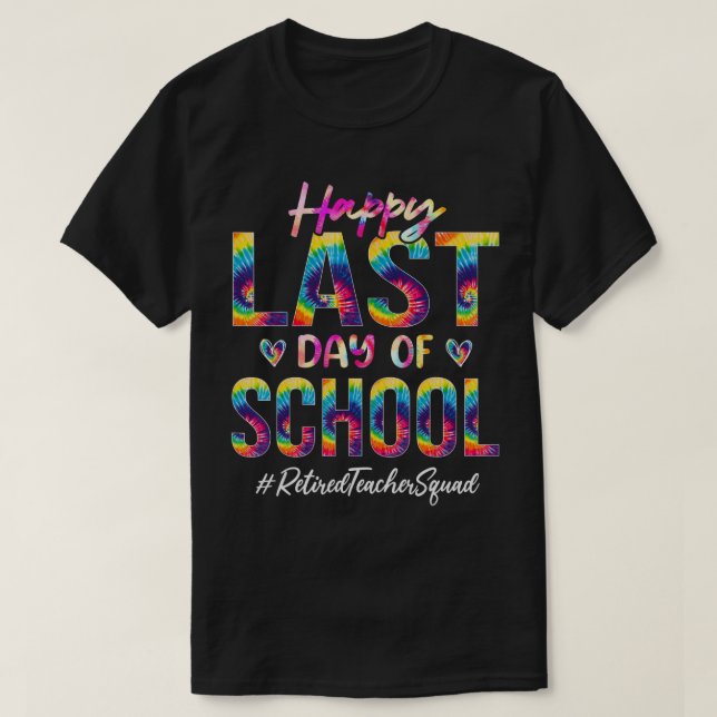 Camiseta Escuadrón de profesores jubilados feliz último día (Diseño del anverso)
