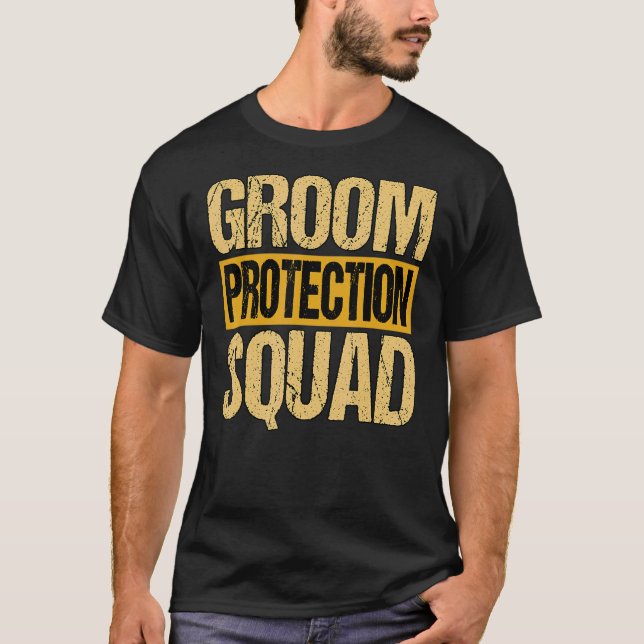 Camiseta Escuadrón de Protección del Novio Hombre Fiesta de (Anverso)