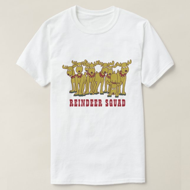 Camiseta Escuadrón de renos cuece graciosos objetivos de Na (Diseño del anverso)