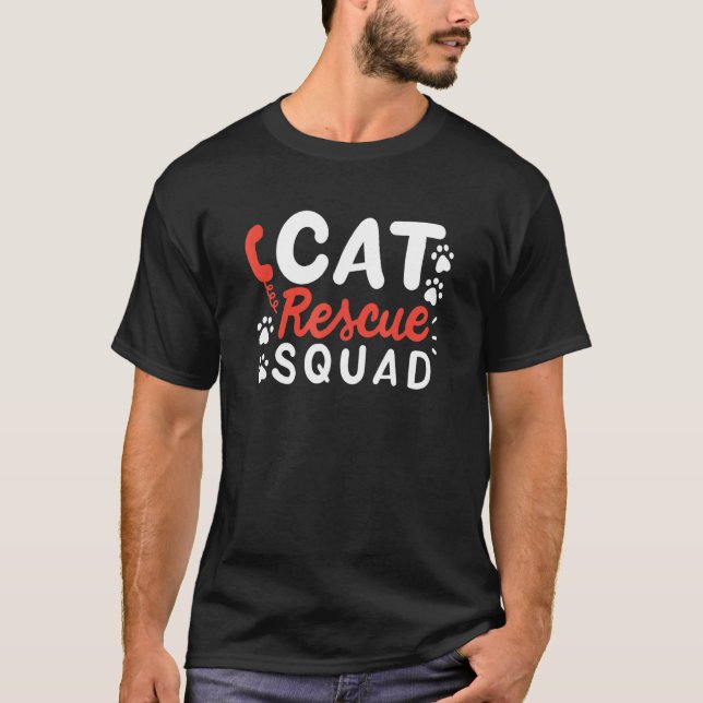 Camiseta Escuadrón de Rescate de Gatos (Anverso)