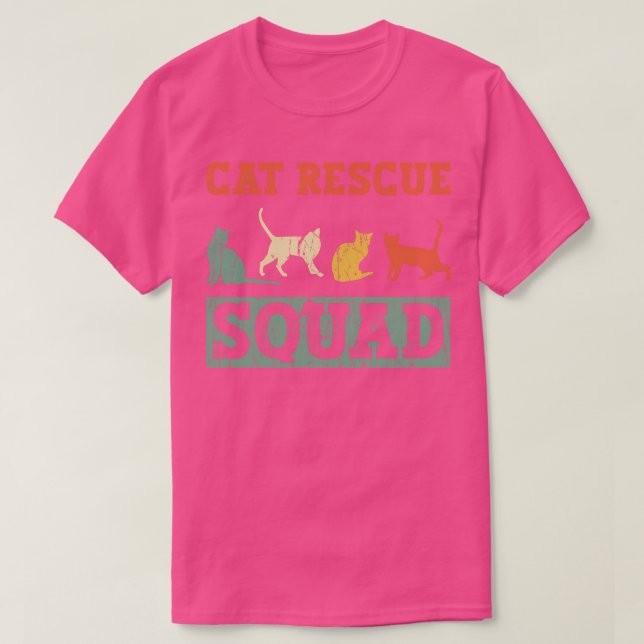 Camiseta Escuadrón de rescate de gatos activista de derecho (Diseño del anverso)