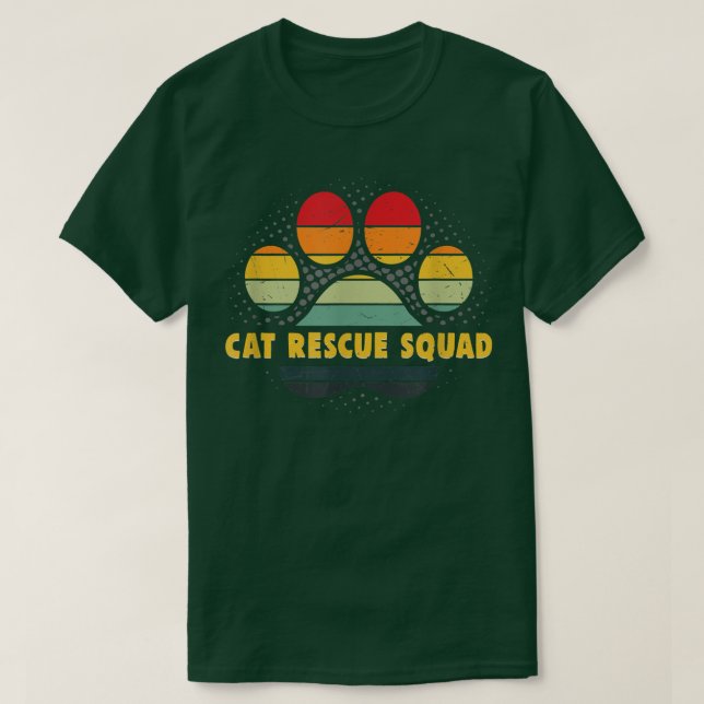 Camiseta Escuadrón de rescate de gatos Derechos de los anim (Diseño del anverso)