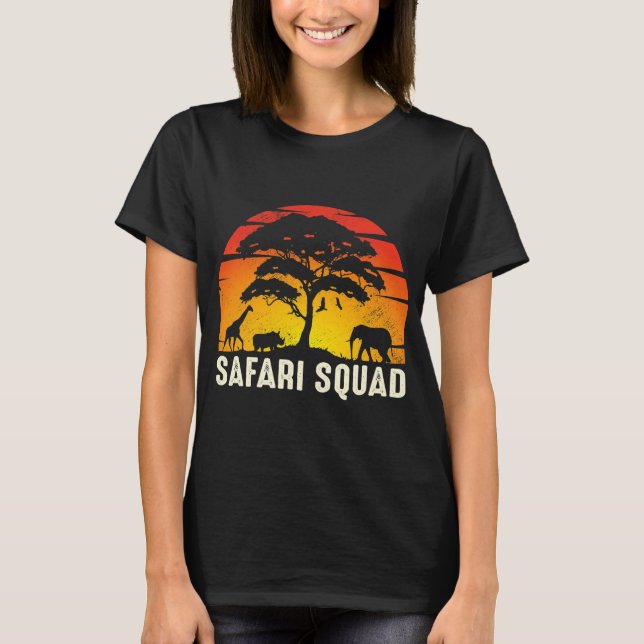 Camiseta Escuadrón de Safari para Vacaciones Familiares Afr (Anverso)