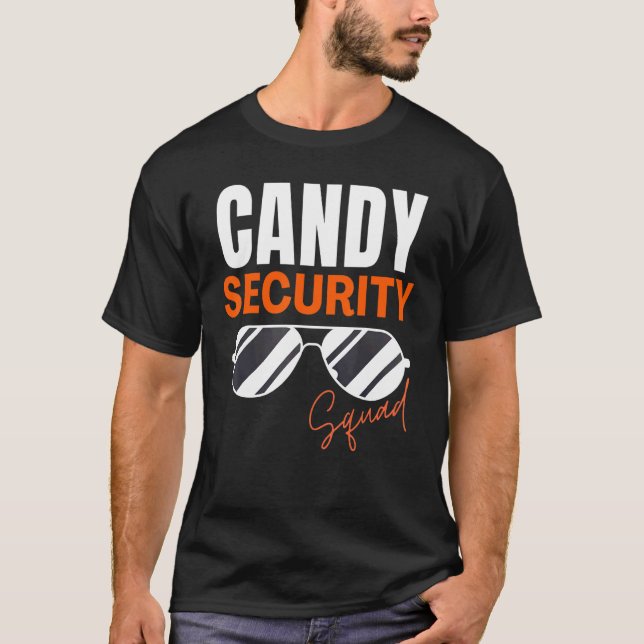 Camiseta Escuadrón de Seguridad de Candy Halloween Papá Mam (Anverso)