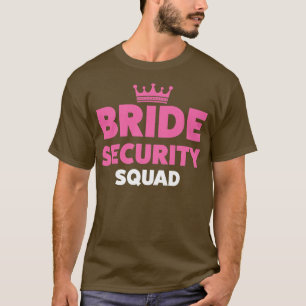 Camiseta escuadrón de seguridad de la novia mujeres 