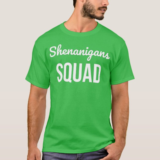 Camiseta Escuadrón de Shenanigans Día de San Patricio (Anverso)