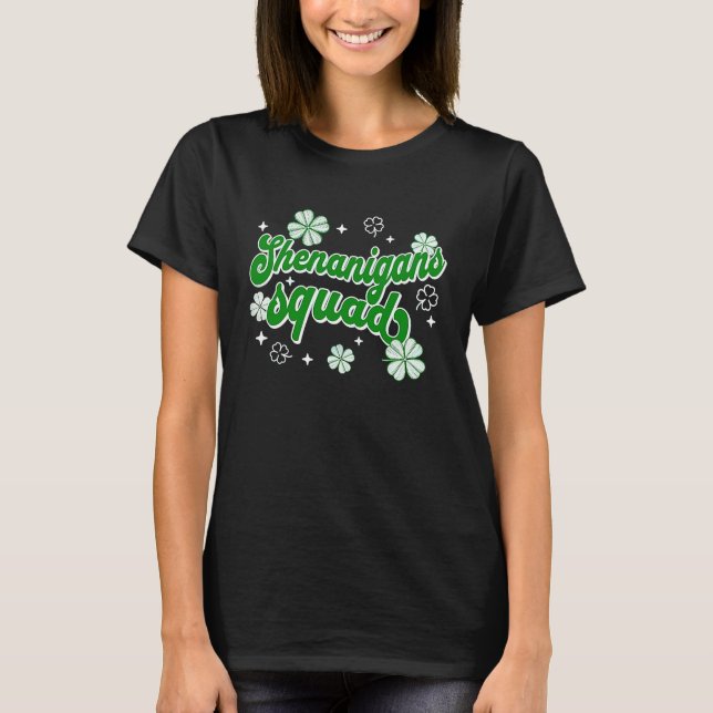 Camiseta Escuadrón de Shenanigans T Día de San Patricio (Anverso)