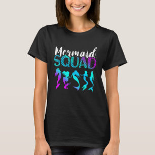 Camiseta Escuadrón de Sirena Acuática Criatura Marina Hermo