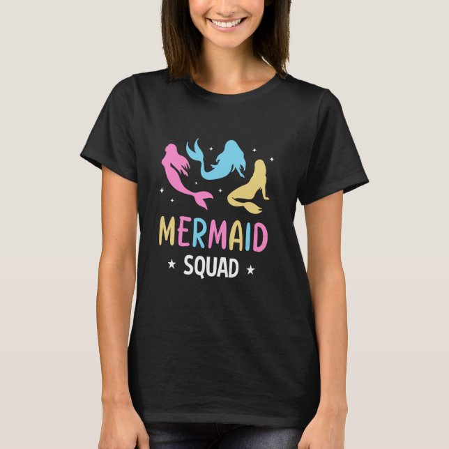Camiseta Escuadrón de Sirenas Chica Sirena Niños Sirena (Anverso)