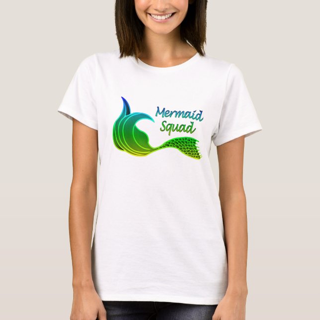 Camiseta Escuadrón de sirenas en verde (Anverso)
