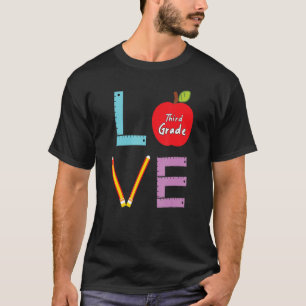 Camiseta Escuadrón de Tercer Grado de Enseñanza Cute Amor
