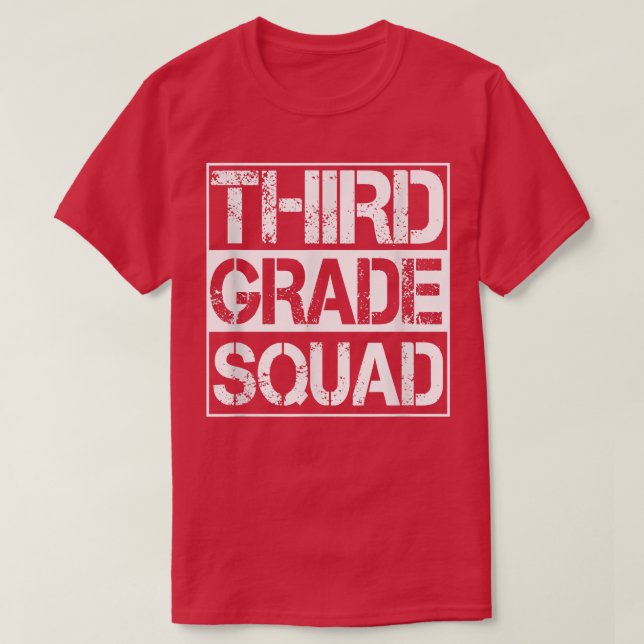 Camiseta Escuadrón de tercer grado de vuelta a la escuela d (Diseño del anverso)