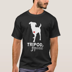 Camiseta Escuadrón de trípode, Perro amputado de la pierna 