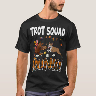 Camiseta Escuadrón De Trote Corriendo Plaid Boston Terrier
