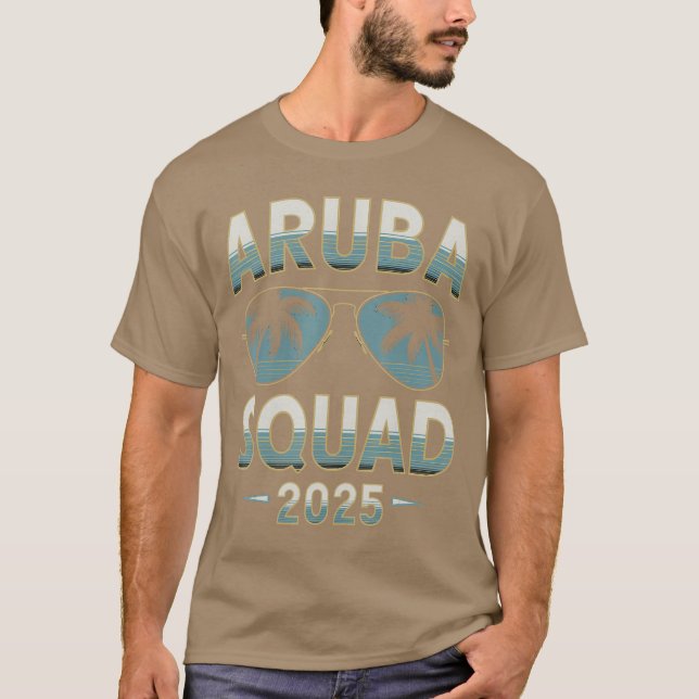 Camiseta Escuadrón de Vacaciones de Aruba 2025 Vacaciones F (Anverso)