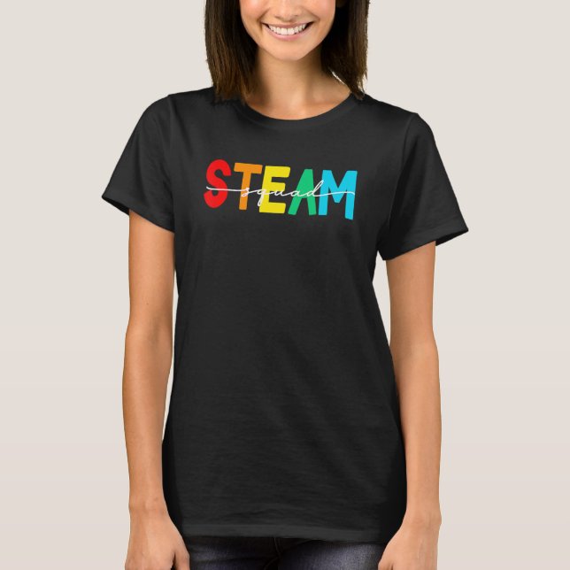 Camiseta Escuadrón De Vapor De Vuelta A La Escuela De Profe (Anverso)