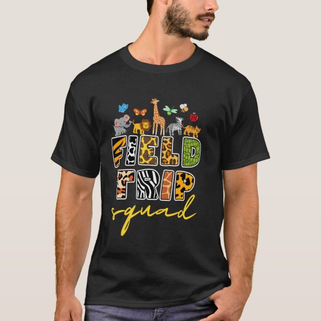 Camiseta Escuadrón de viaje de campo de zoológico que coinc (Anverso)