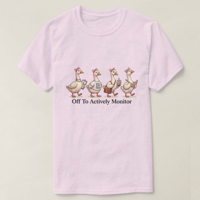 Camiseta Escuadrón del Ganso Divertido se Dirige a Monitore (Diseño del anverso)