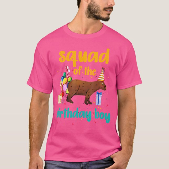 Camiseta Escuadrón Del Nacimiento Niño Funny Capybara Cumpl (Anverso)