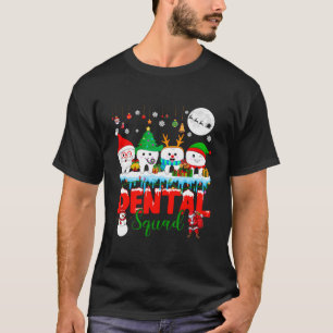 Camiseta Escuadrón Dental Árbol de Navidad Santa Reindeo El