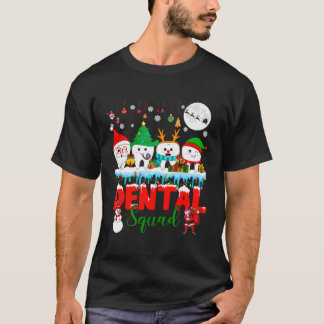 Camiseta Escuadrón Dental Árbol de Navidad Santa Reindeo El
