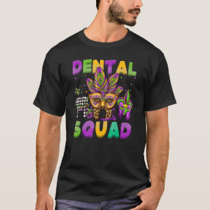Camiseta Escuadrón Dental Mardi Gras Dientes Auxiliar Denta